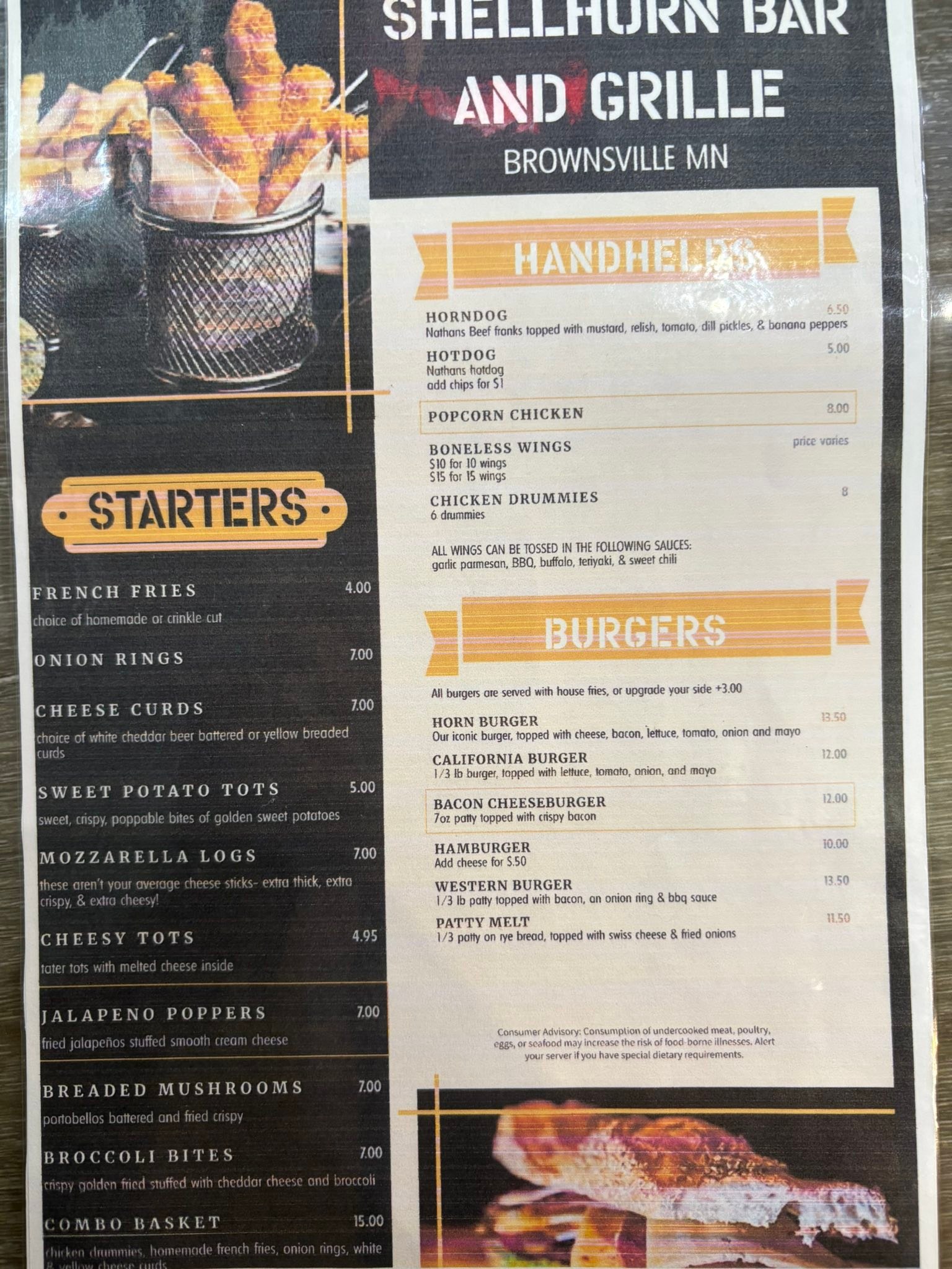 Here is our menu & a link to it!... - Shellhorn Bar & Grill | Facebook