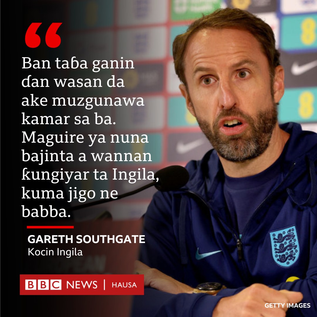 BBC Hausa - Kocin Ingila, Southgate, ya kare ɗan wasan...