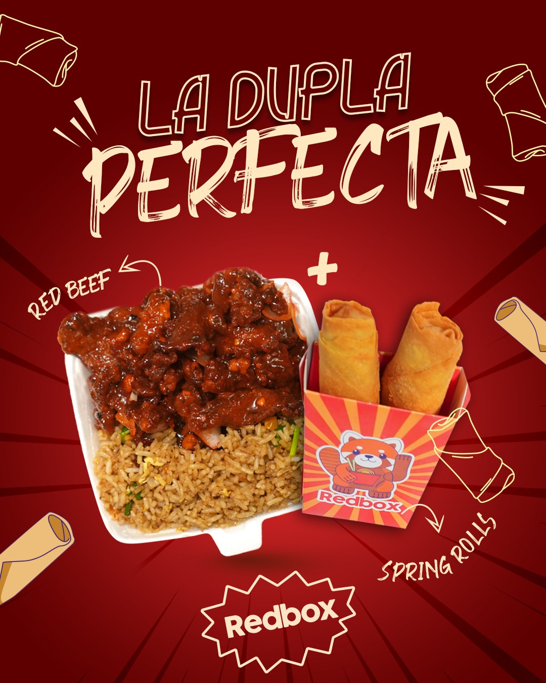 Redbox - Red Beef + Spring Rolls 😍 La dupla perfecta 👌🏻 Estamos ...