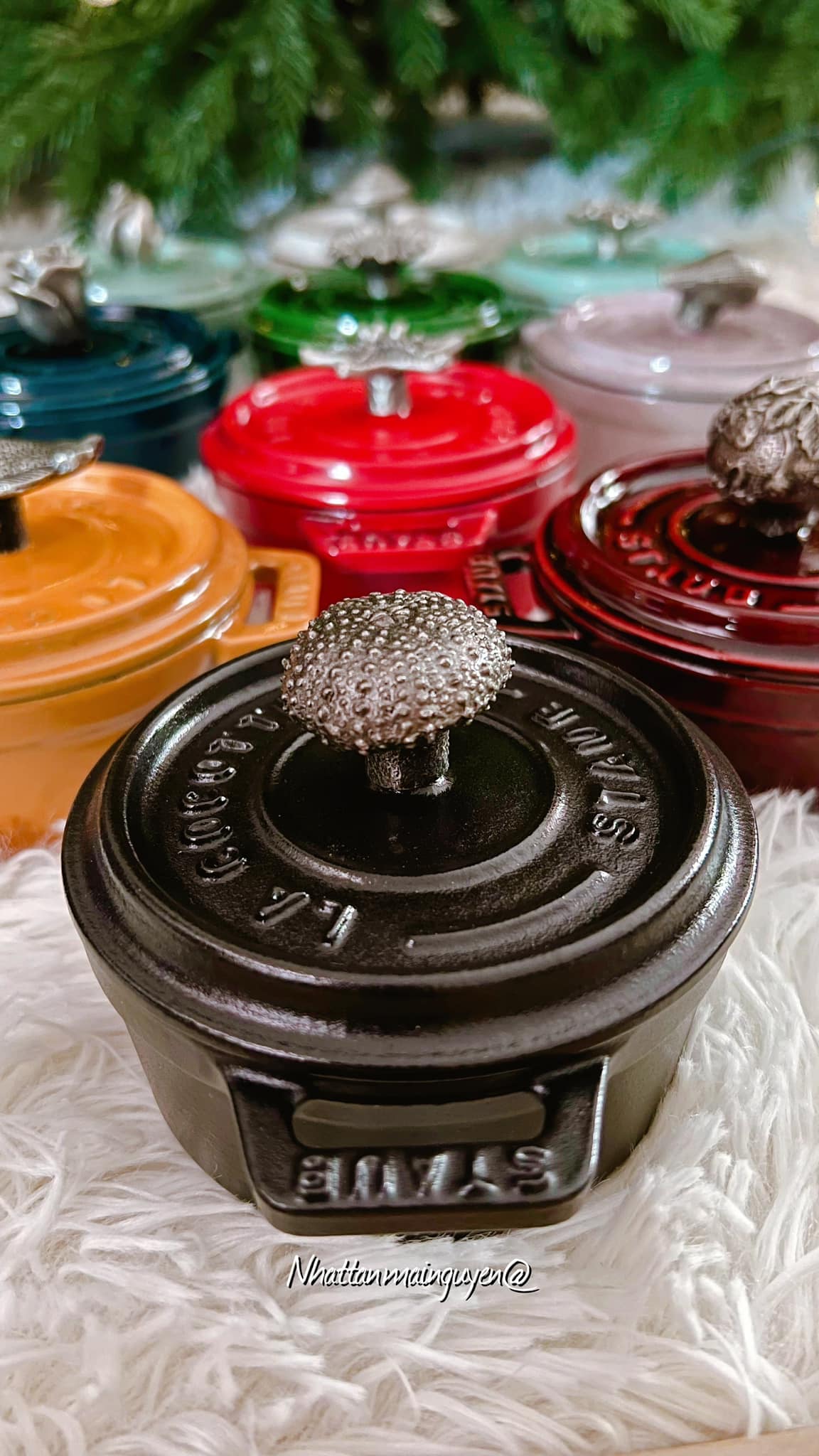 Staub Christmas tree enameled cast iron cookware