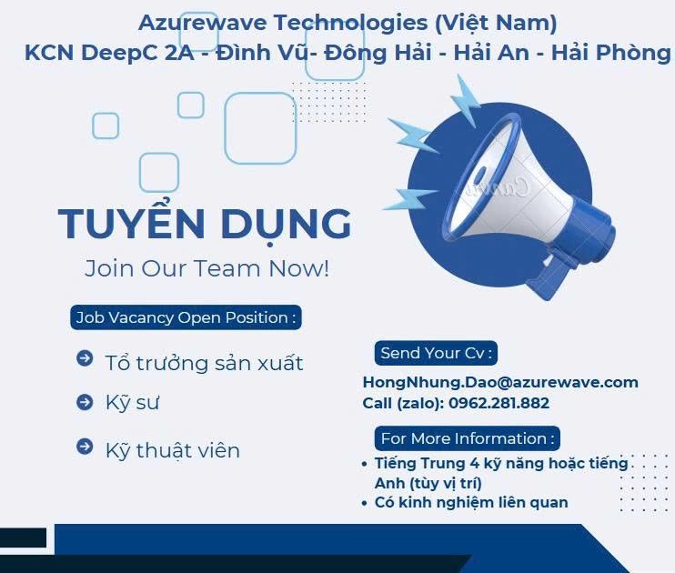 AzureWave - 💦Azurewave Technologies (Việt Nam) - công ty sản xuất modun ...