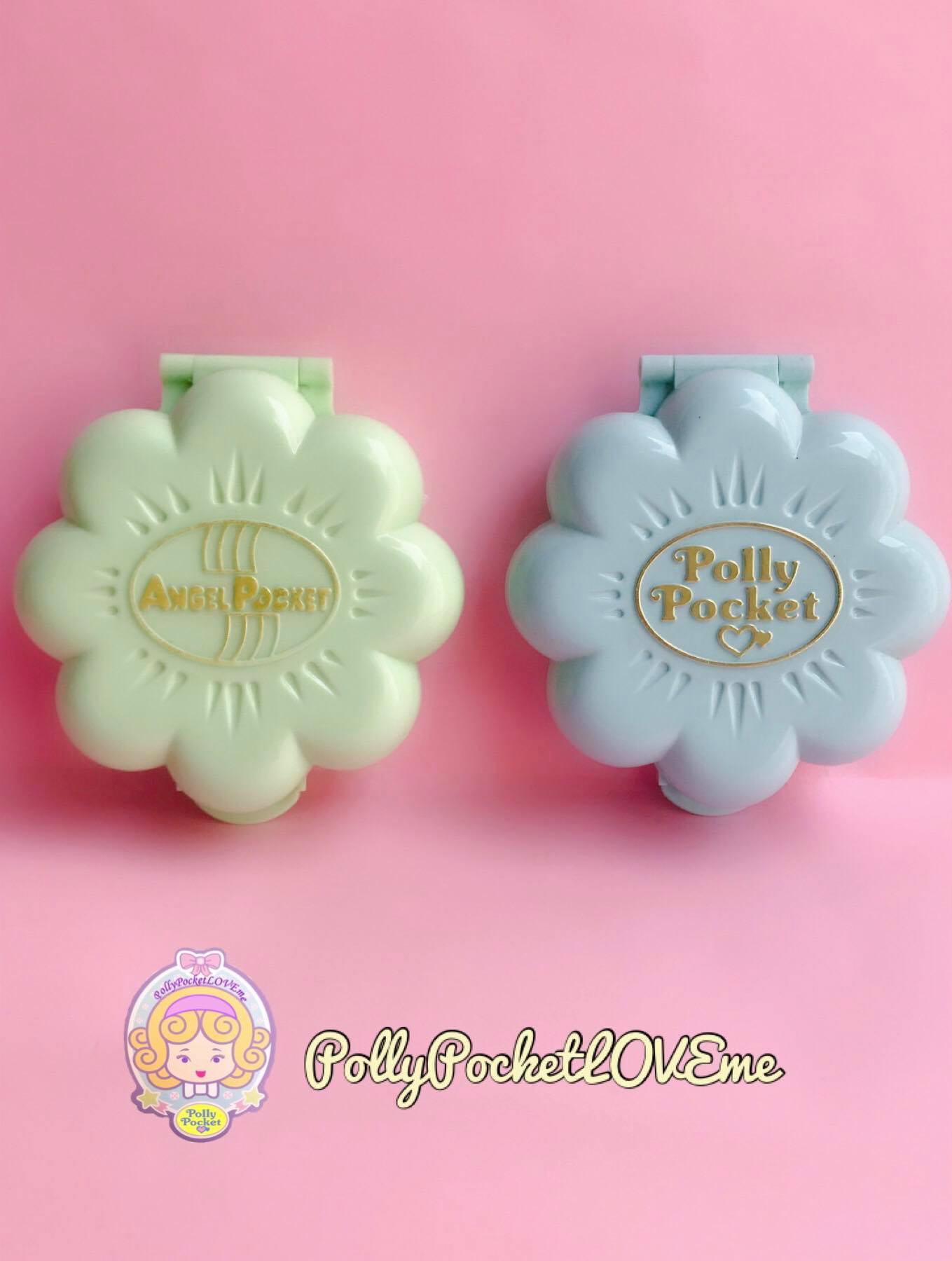 Angel Pocket VS Polly Pocket 1991 Bandai and 1990 Bluebird Midge's