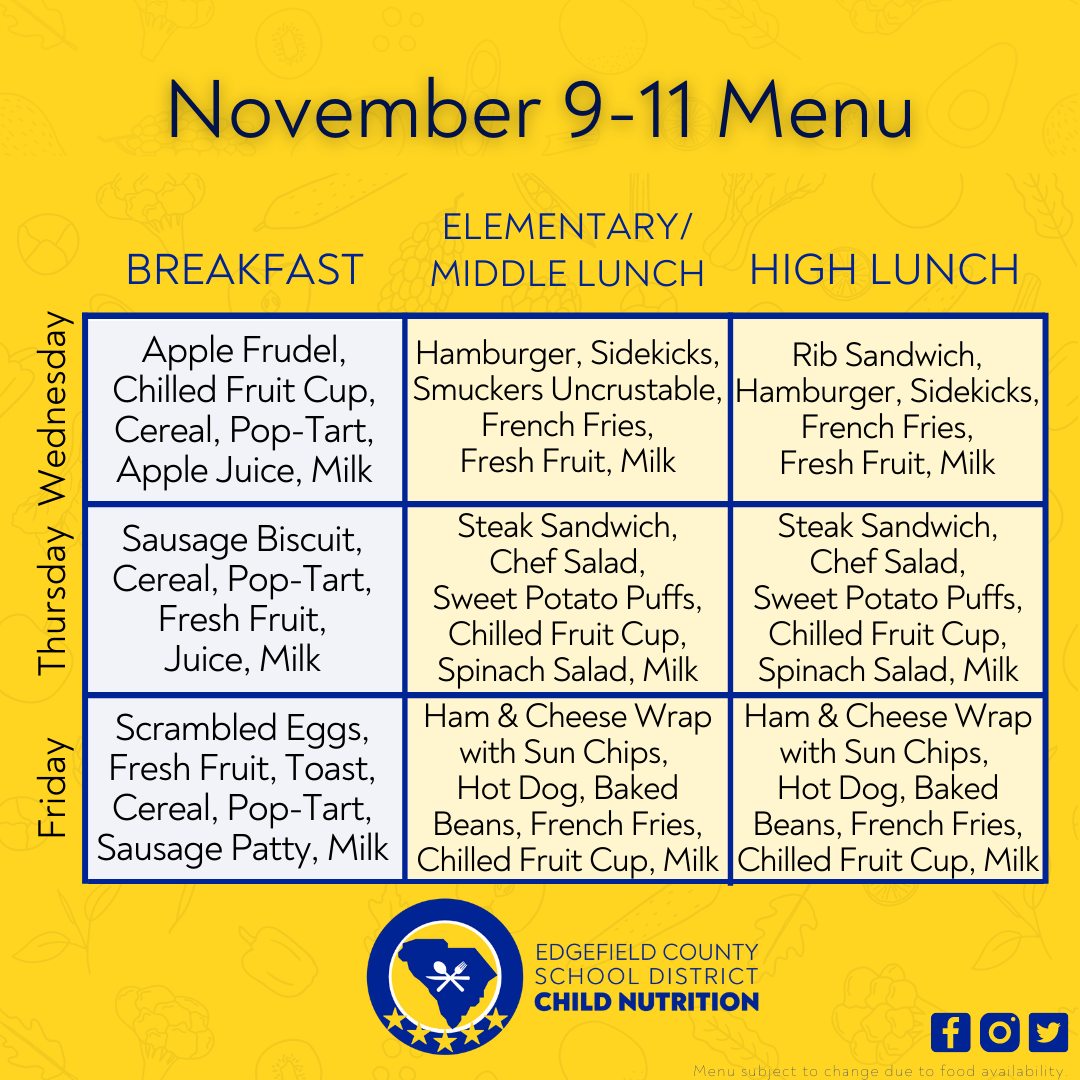 Our... - Edgefield County School District Child Nutrition | Facebook