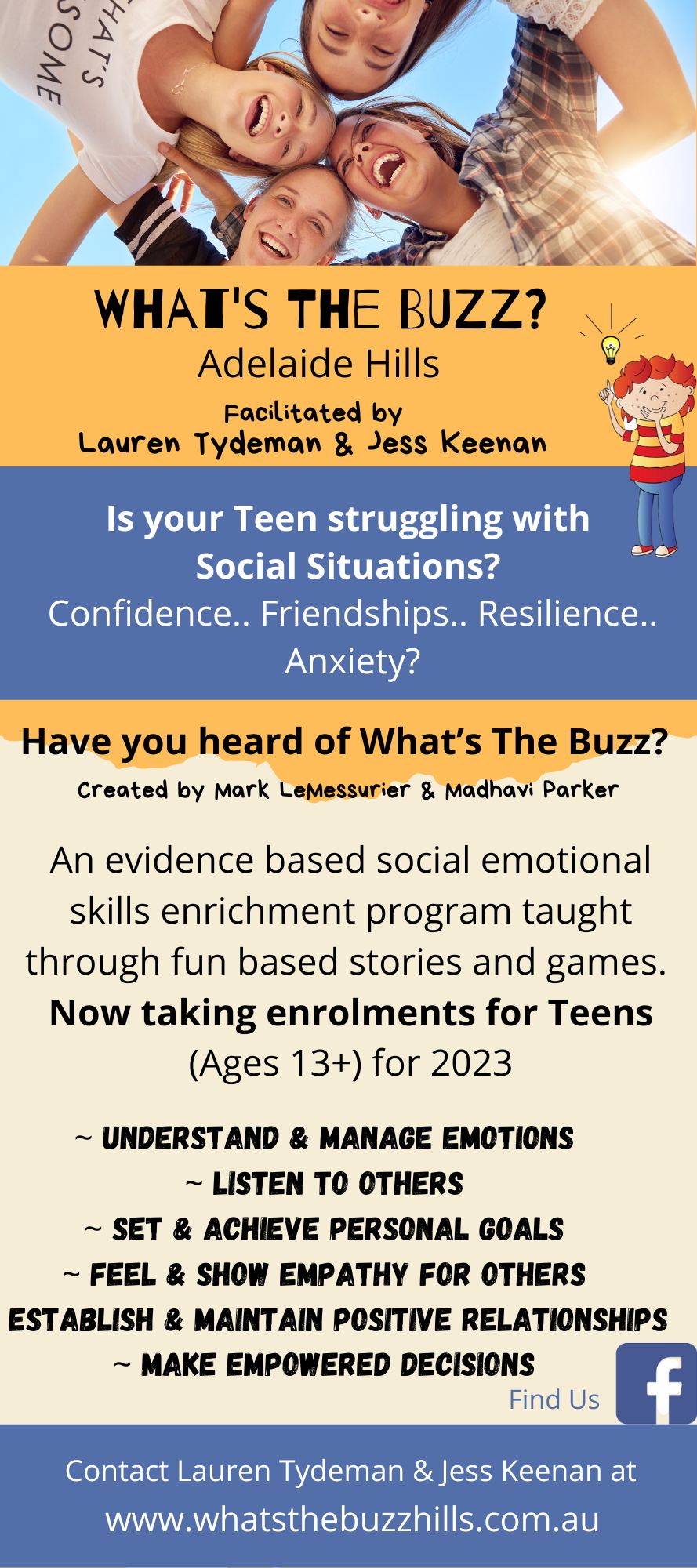 What's - WHAT’S THE BUZZ For TEENS! Ages 13+ REGISTER NOW FOR MT BARKER ...