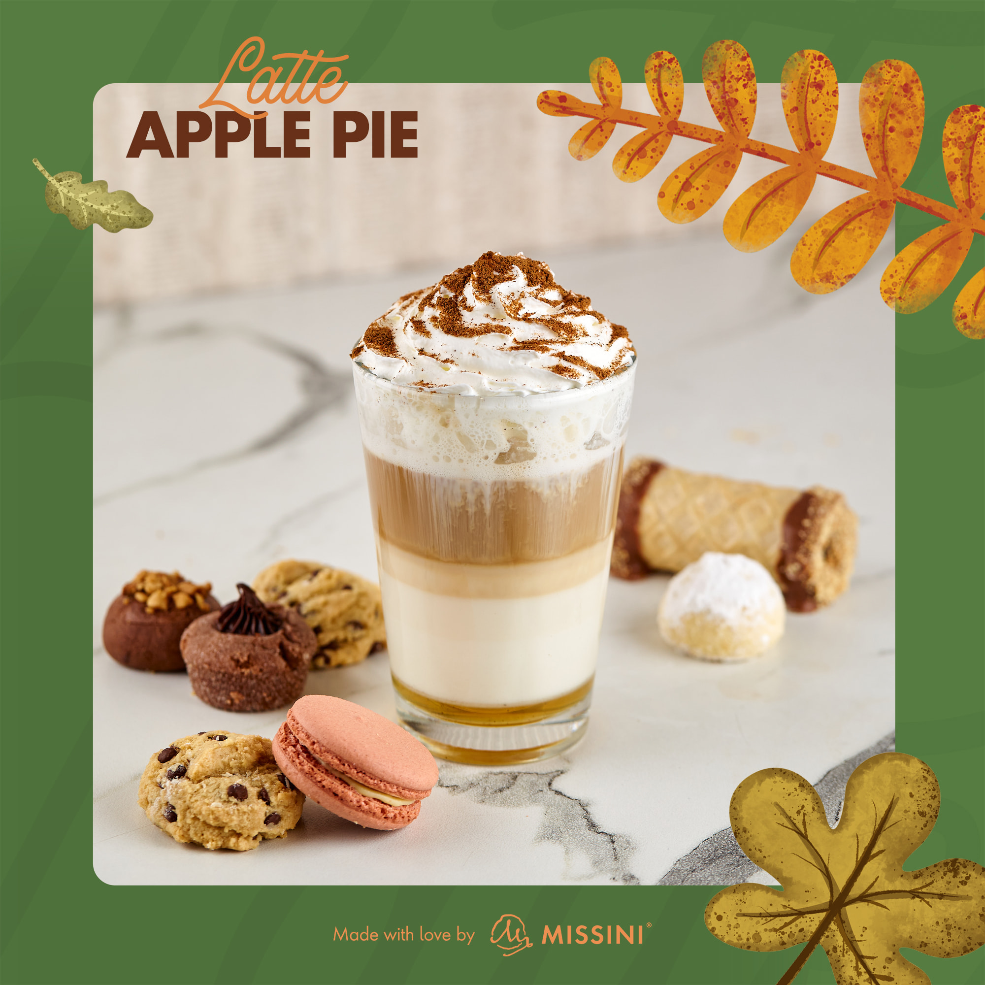 Missini - 🍁🍂 APPLE PIE LATTE 🍂🍁 #missini #latte #appelpie #cinnamon # ...
