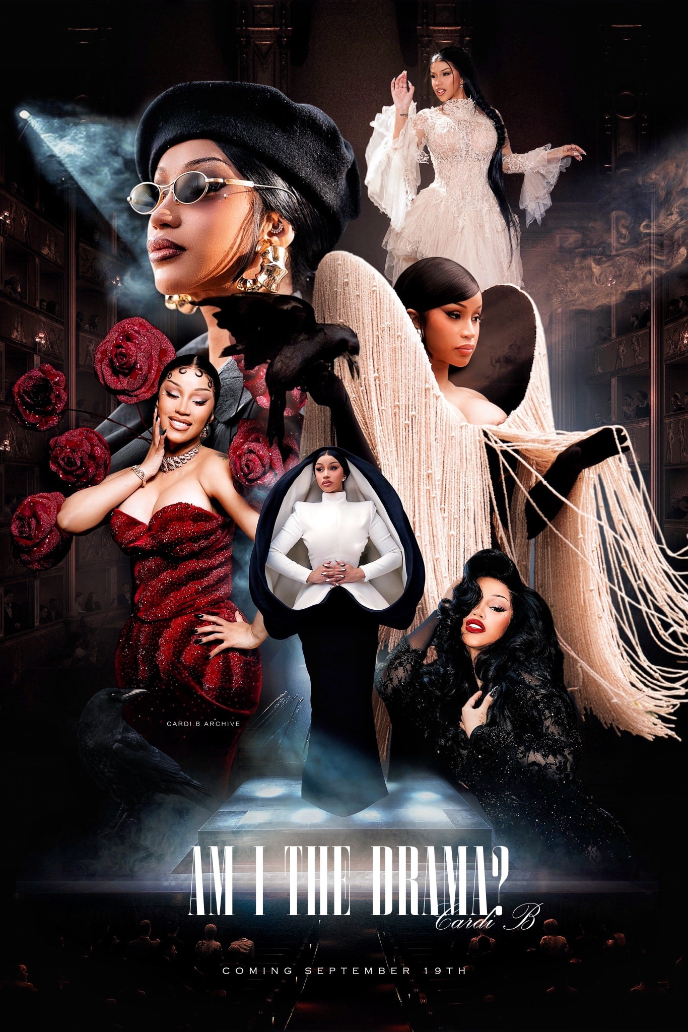 AM I THE DRAMA? 🐦‍⬛ by Cardi B out September 19th, 2025.