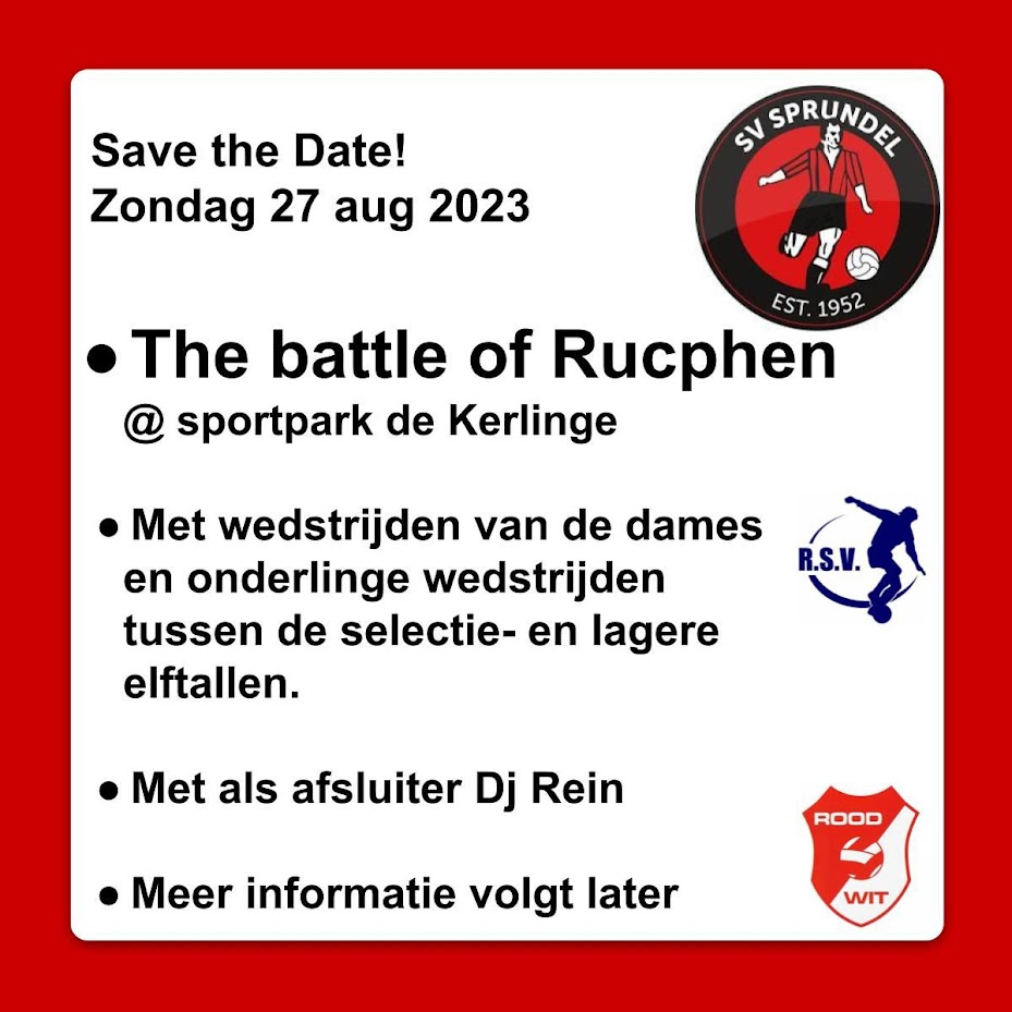Voetbalvereniging RSV - Zondag 27 Augustus zal de eerste RUCPHEN-CUP ...