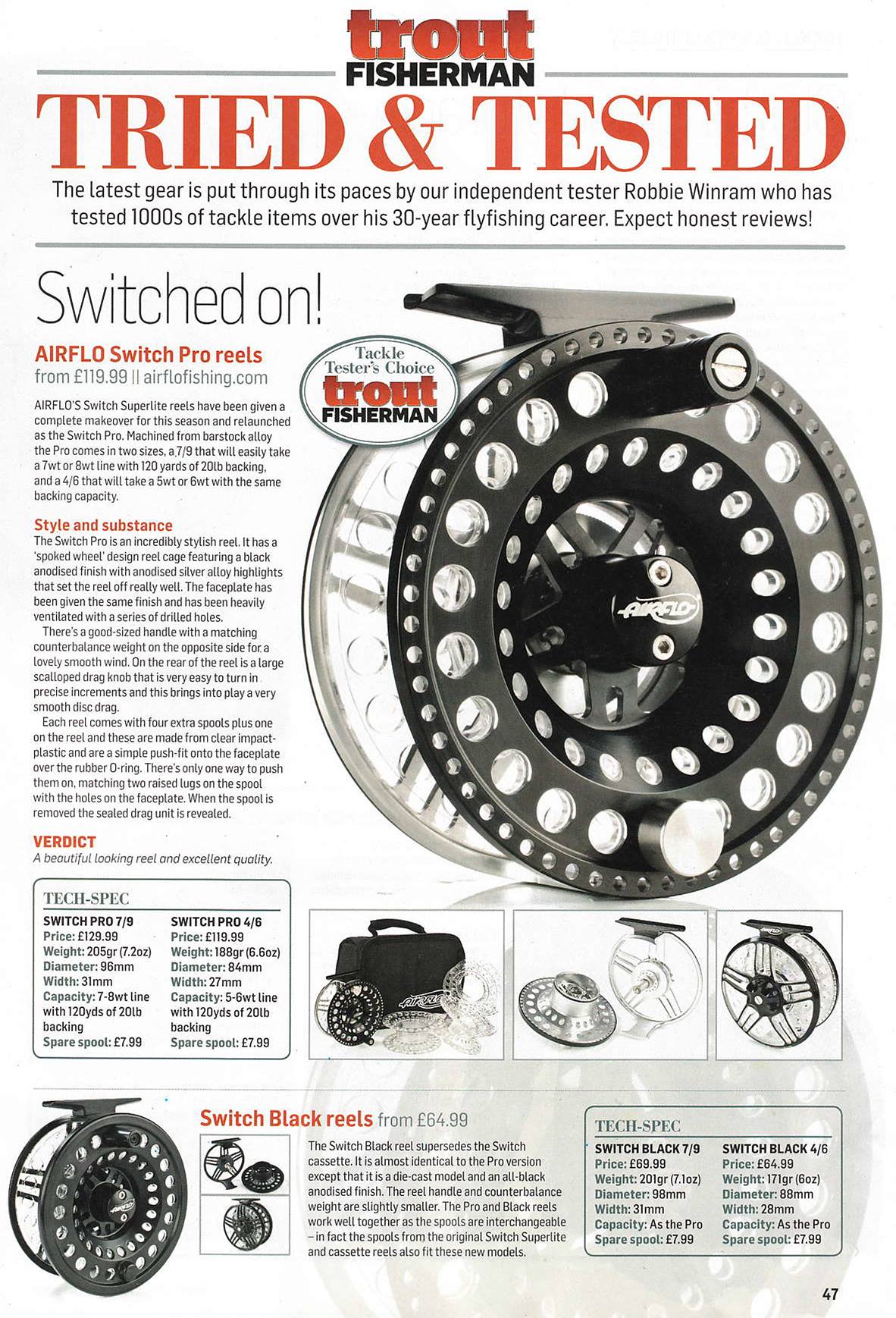 airflo switch superlite fly reel + Airflo Sixth Sense Floating Fly Line Switch Black Fly Fishing Reel
