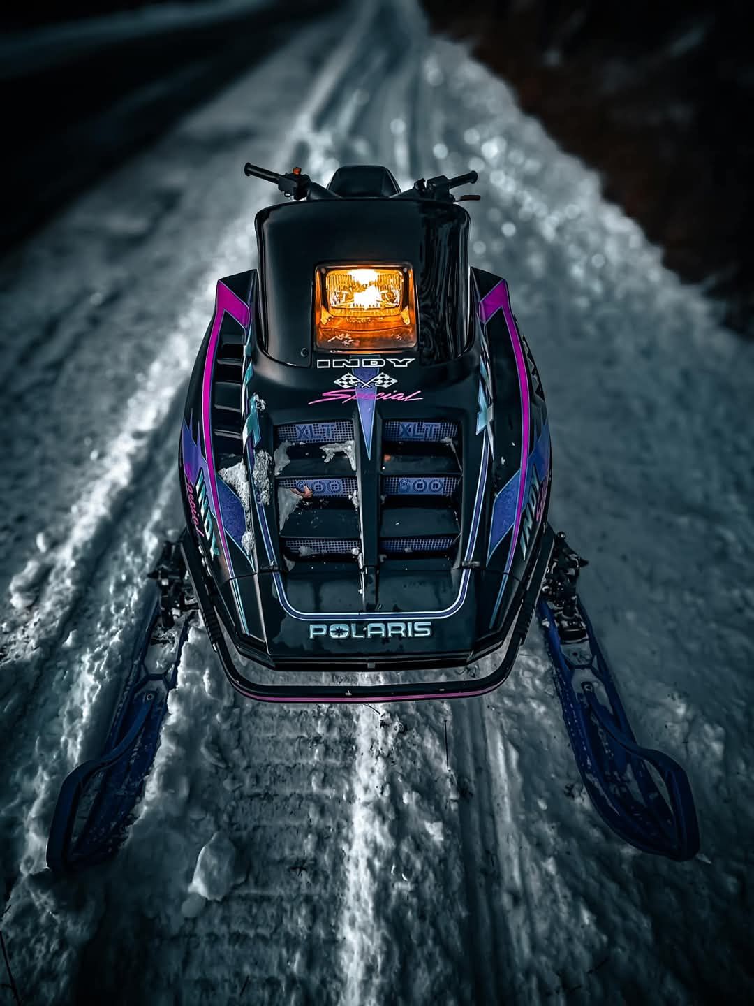 Classic wooden sled for winter transportation