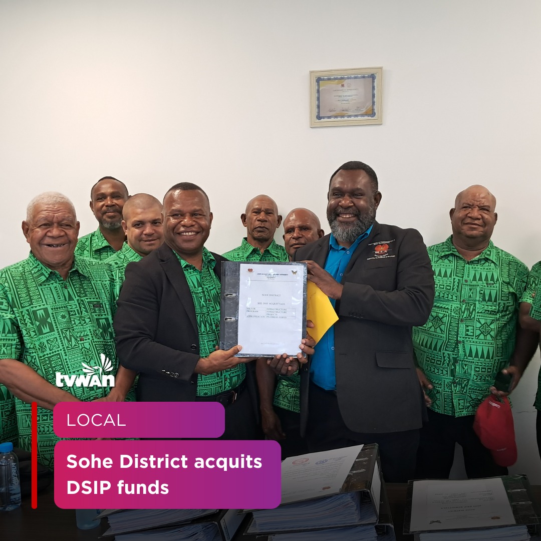LocalNews The Sohe District Development Authority submitted its acquittal report for the 2022, 2023 and 2024 fiscal years to the Department of Implementation and Rural Development (DIRD) in Port Moresby on Thursday