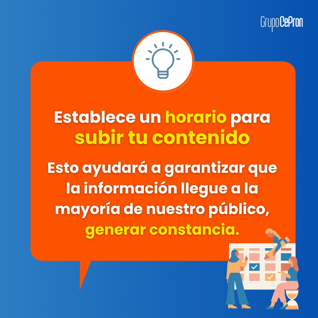 Grupo CePron - Es importante tener un horario establecido,...