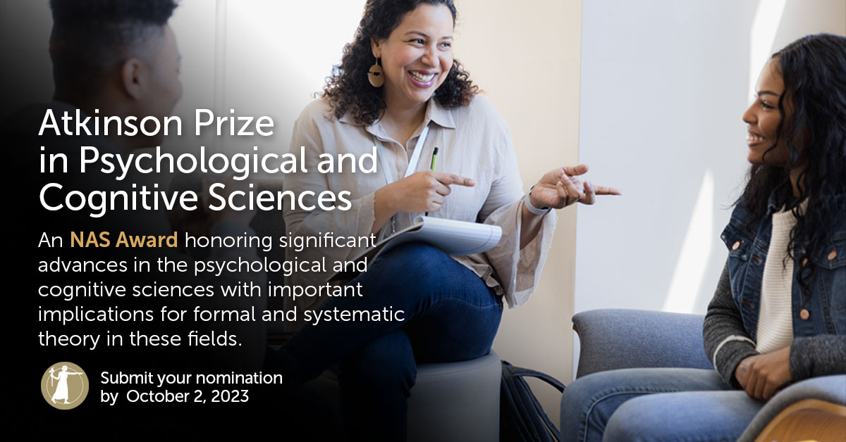 The 2024 Atkinson Prize... - National Academy of Sciences | Facebook
