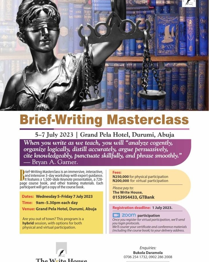 The Write House - 🌟 Brief-Writing Masterclass holds in...