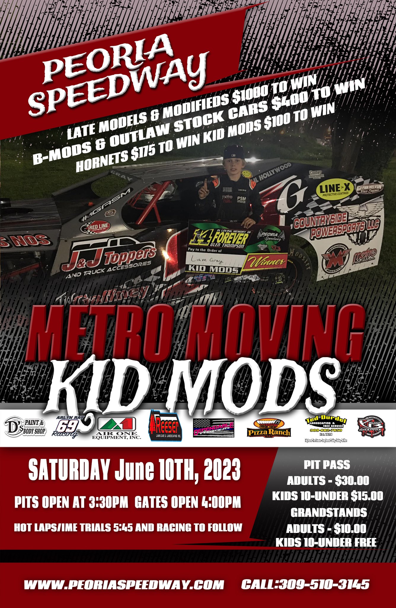Peoria Speedway - This Saturday is Metro Moving Kid Mods...