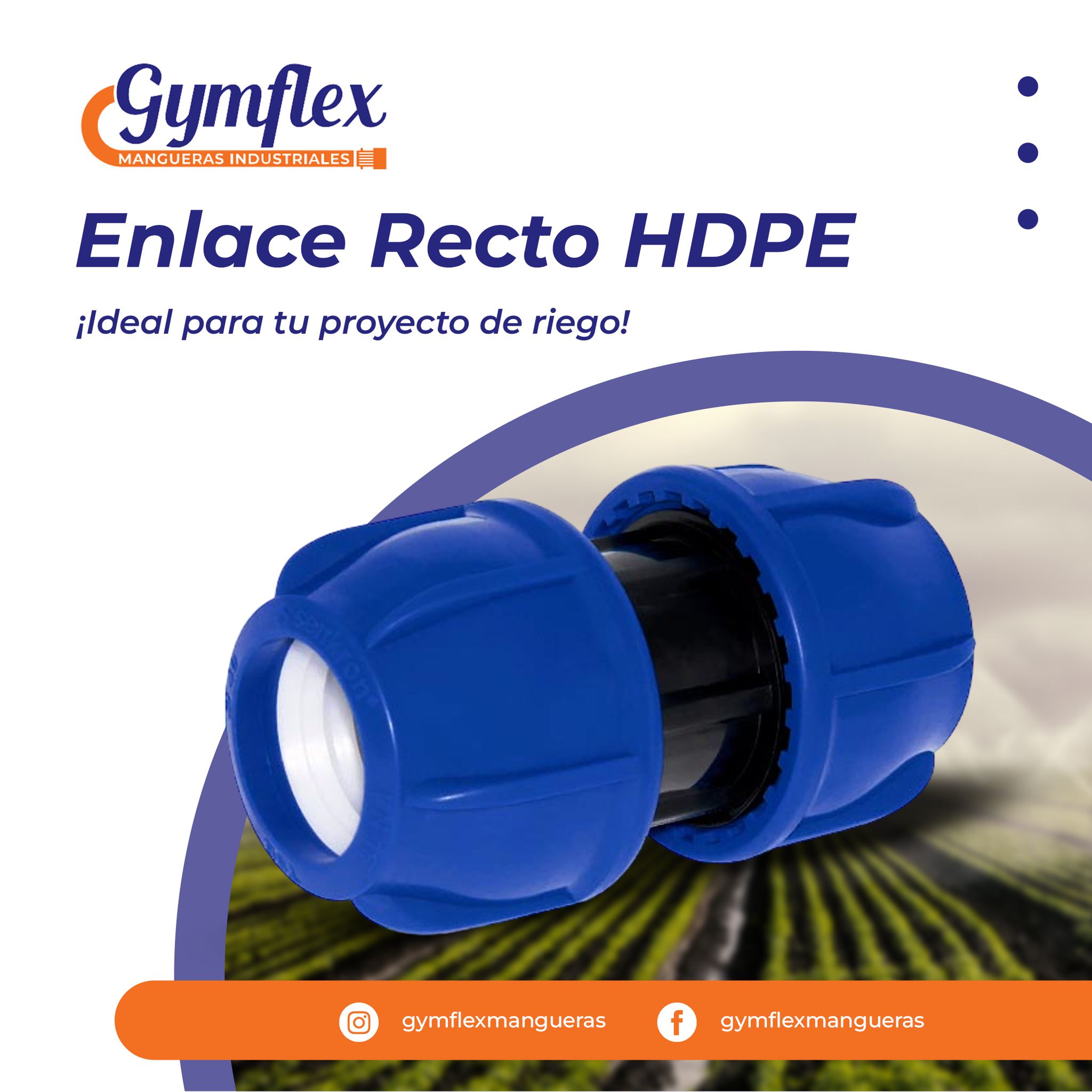 G&M - 🚿Optimiza tu sistema de riego con el conector enlace recto HDPE ...