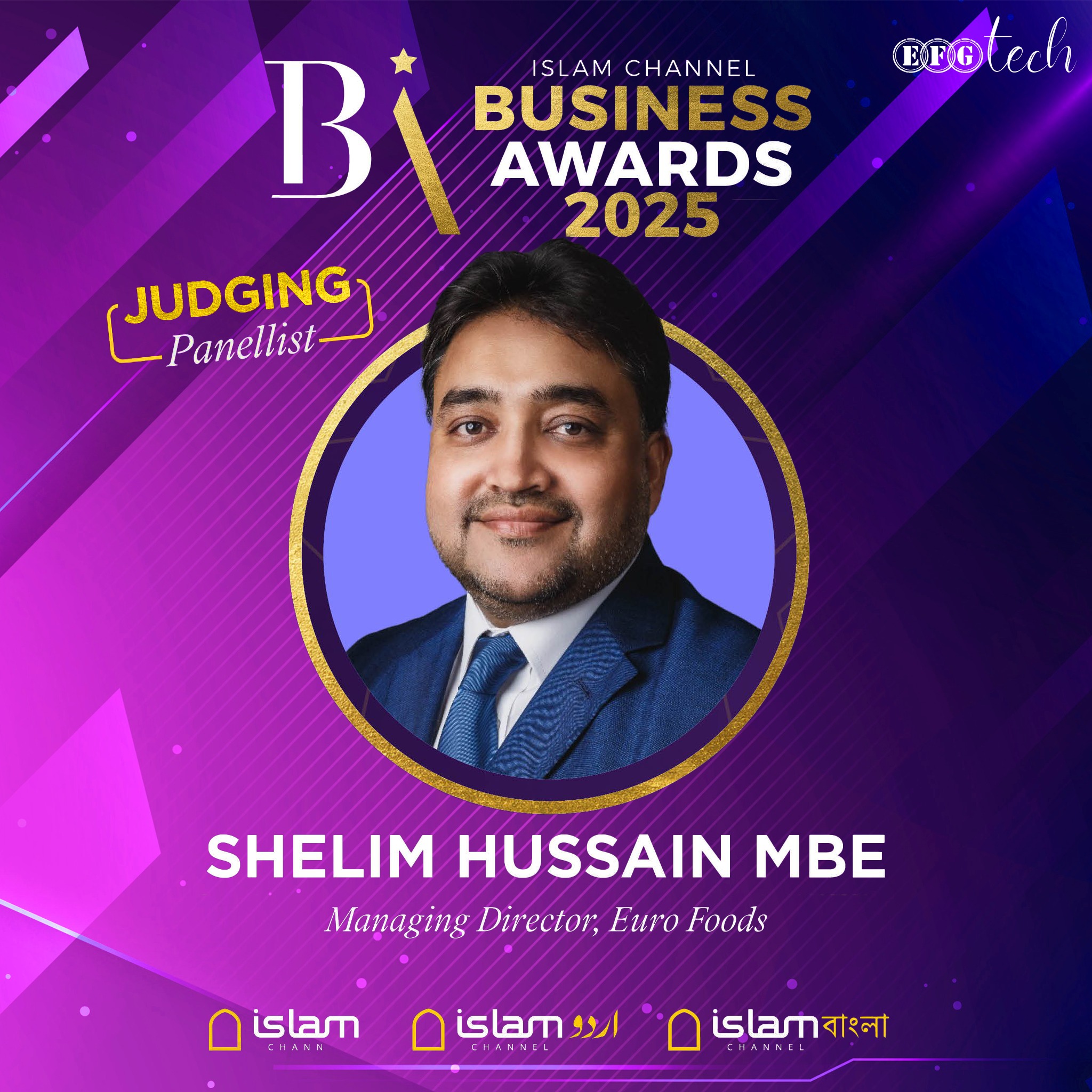EFG - 📣 We are proud to announce that our CEO, Shelim Hussain MBE, was ...