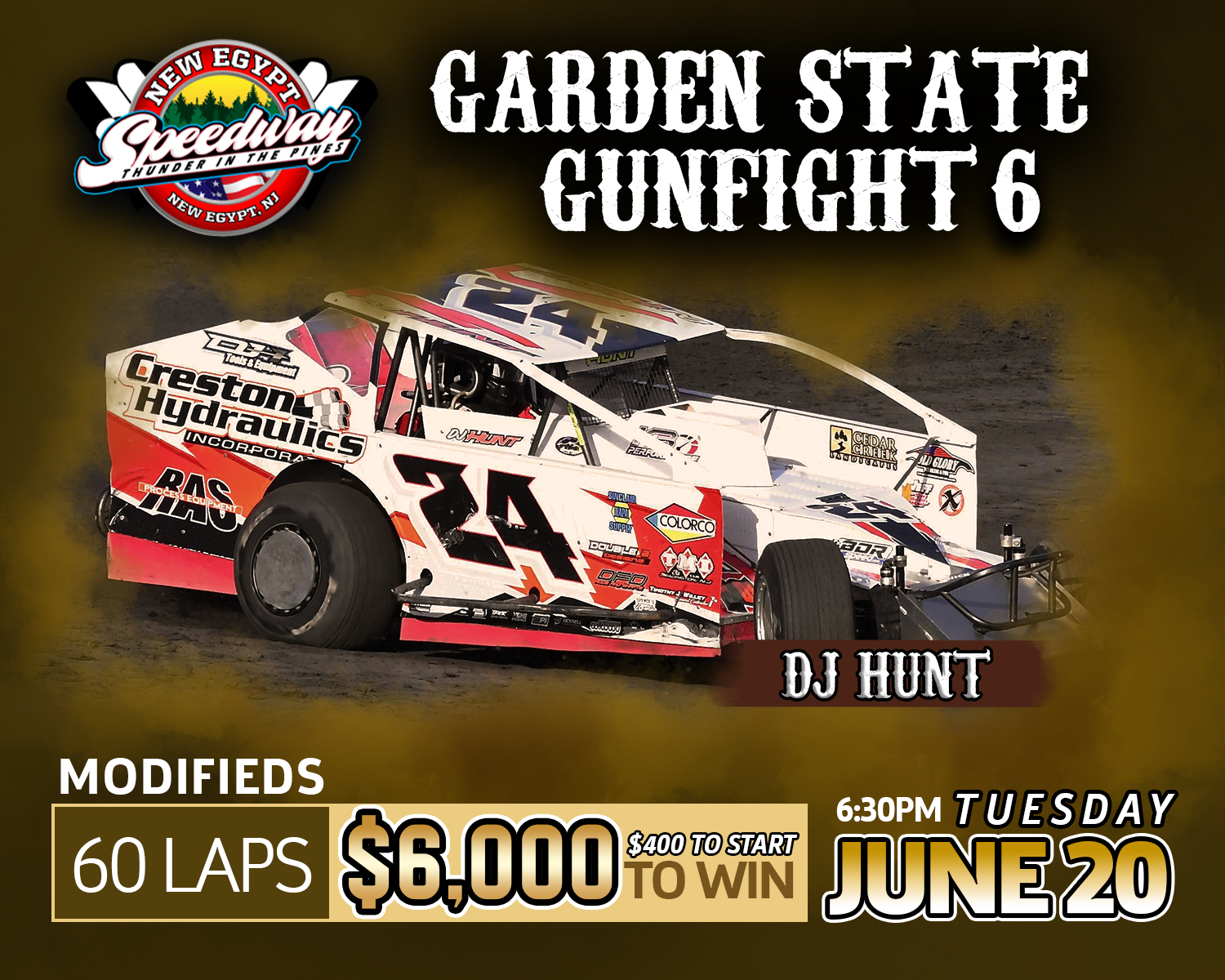 New - Young gun DJ Hunt won his first career Modified feature one year ...