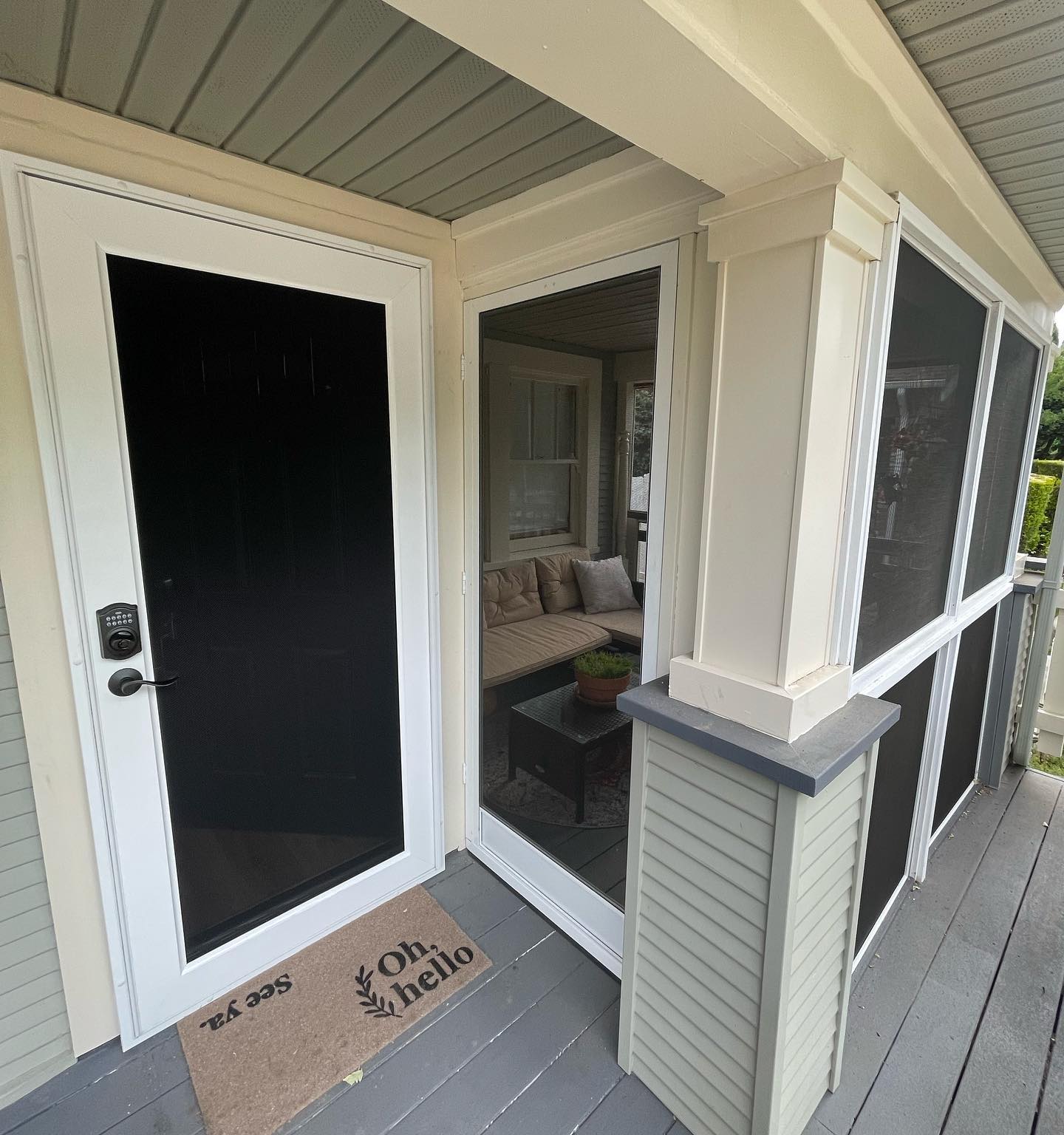 VIP - Security screen door and screened in “cat-io” 🤍 These clients are ...