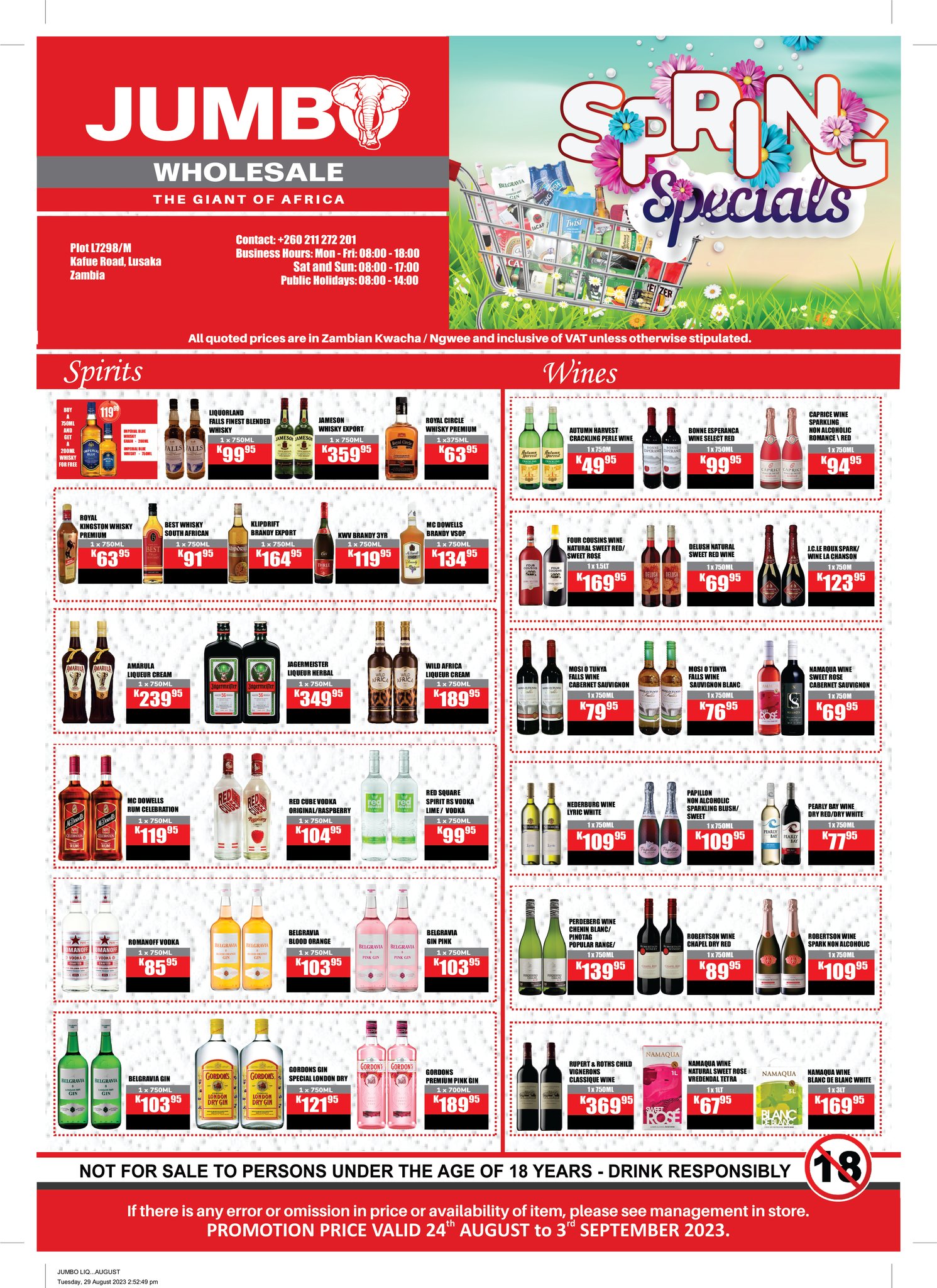 This Spring, stock up and save... - Jumbo Wholesale Zambia