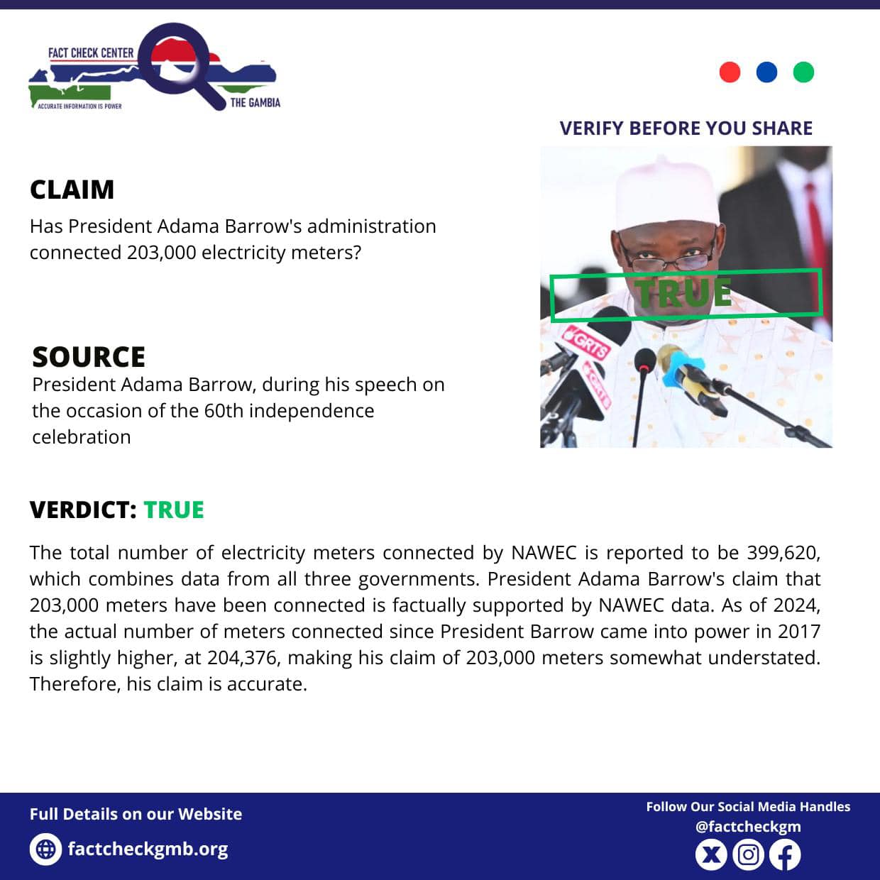 Fact - 🚨 Fact Check Alert🚨 Claim: Has President Adama Barrow’s ...