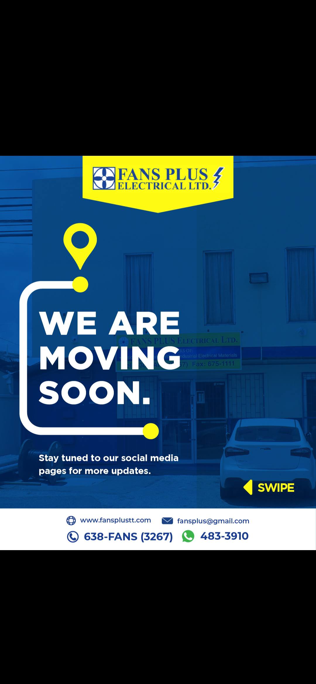 📢 Our new location on the... - Fans Plus Electrical Ltd. | Facebook