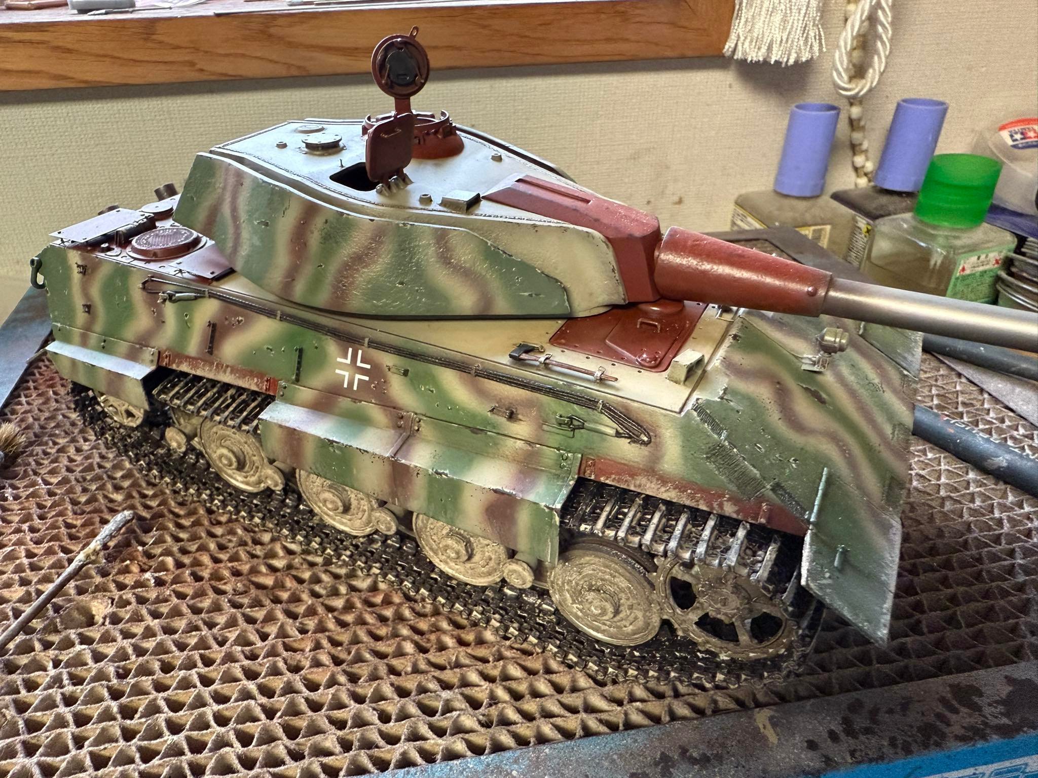 Modelcollects E-75 with a 3D designed and printed turret.
