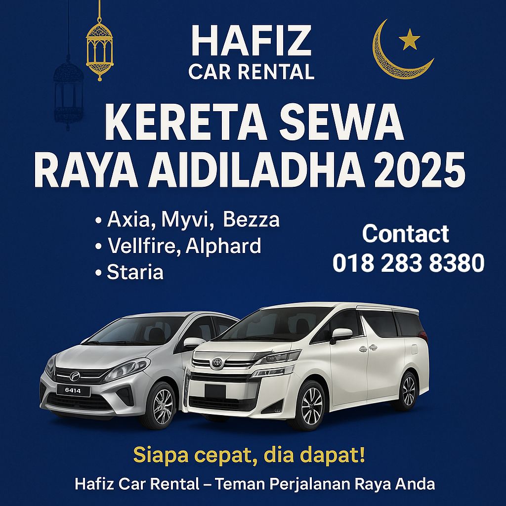 🎉🚗 KERETA SEWA HARI RAYA... - Hafiz Car Rental Senai Airport | Facebook