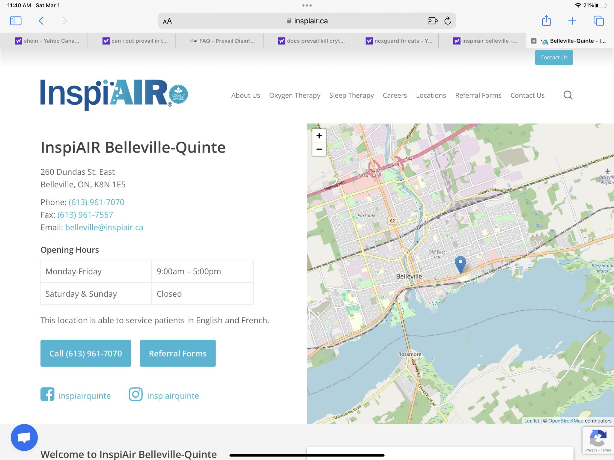 Fixed - Big Kudos to Inspiair on Dundas St East in Belleville. I ...