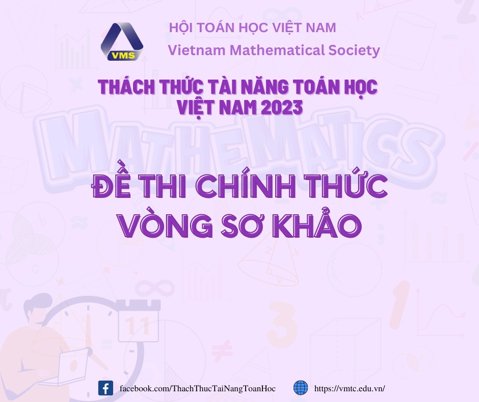 [ĐỀ THI VÒNG... - Thách thức Tài năng Toán học Việt Nam- VMTC | Facebook