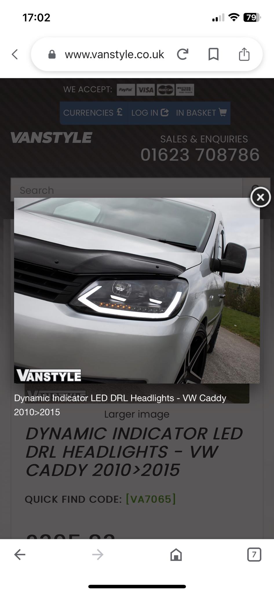 VW Caddy Mk3 headlights LED and Xenon for sale online at low cost and fair price on UK