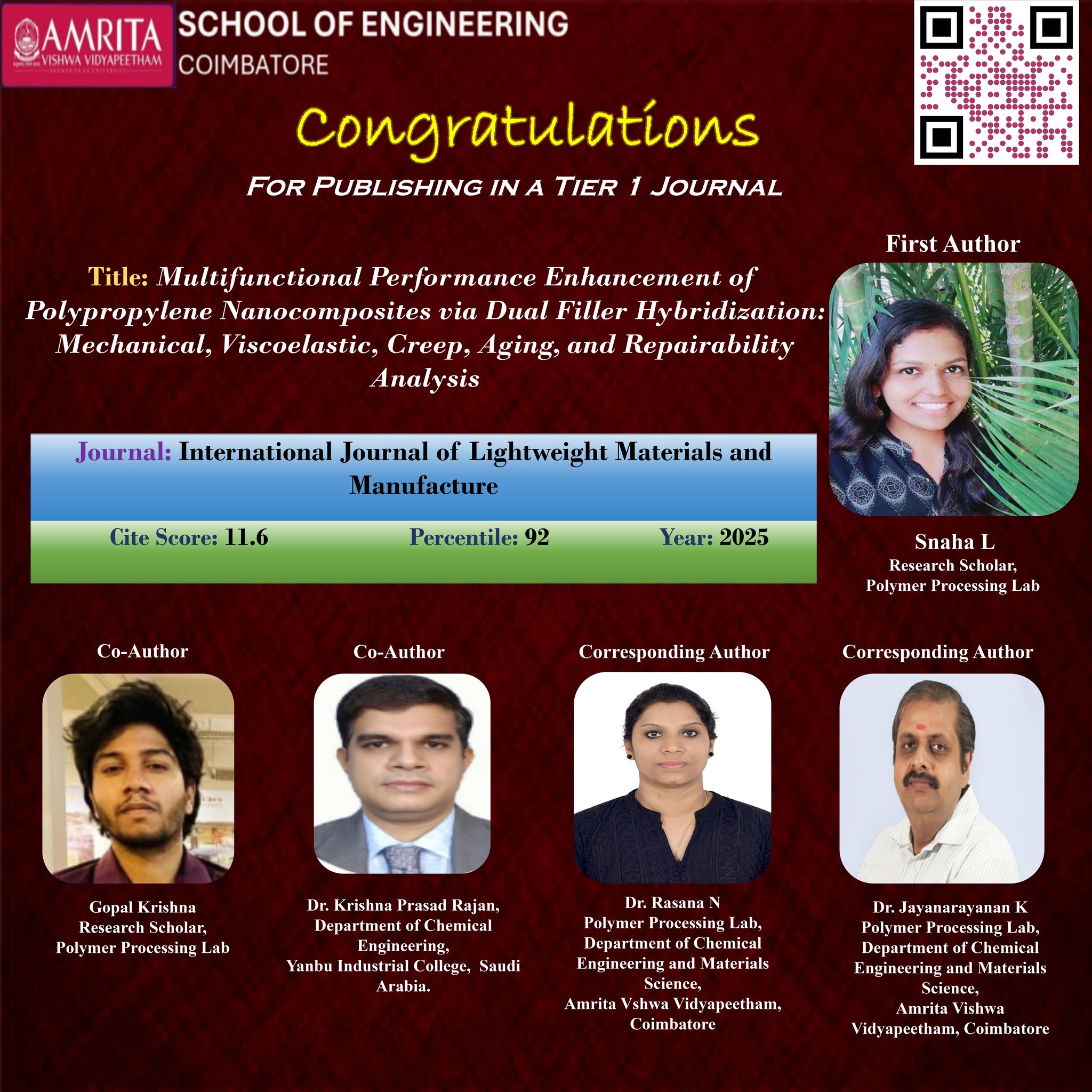 Chemical Engineering and Materials Science at Amrita | Coimbatore