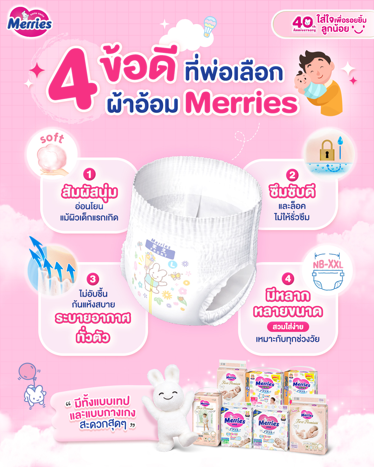 ไม่ใช่แค่แม่ที่เลิฟ Merries 💗 👨‍🍼... - Merries Thailand