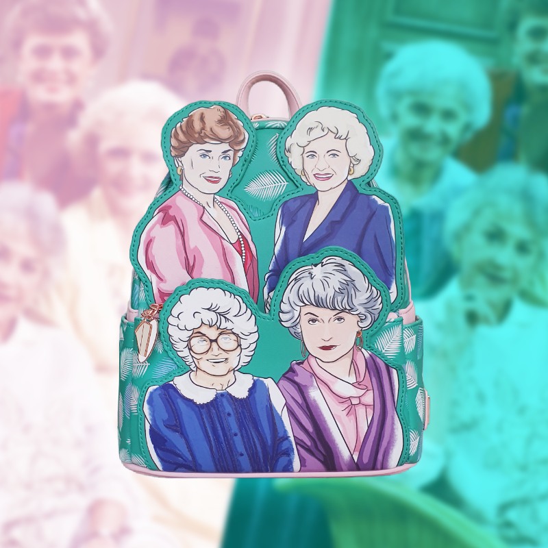 golden girls mini backpack Zipper GBBK0006 Front zipper pocket with zipper charm pull Mini Backpack Purse The Golden