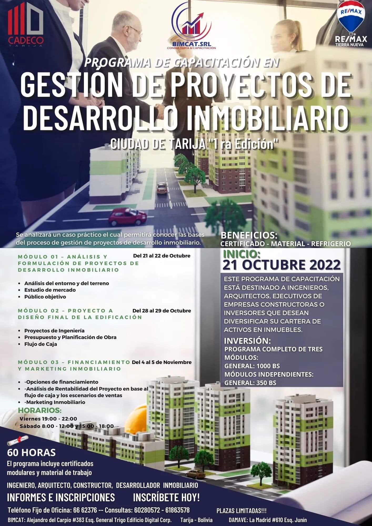 Centro - Programa de capacitación en GESTIÓN DE PROYECTOS DE DESARROLLO ...
