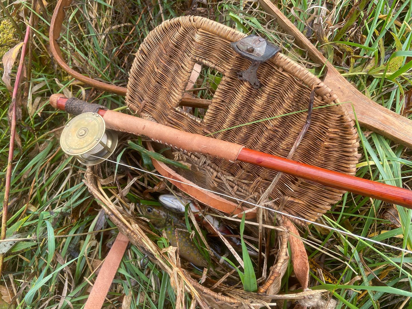 antique fishing reels rods basket Vintage of Sweden by Daniel Skupien Heavy Resin Gone Fishing Oars