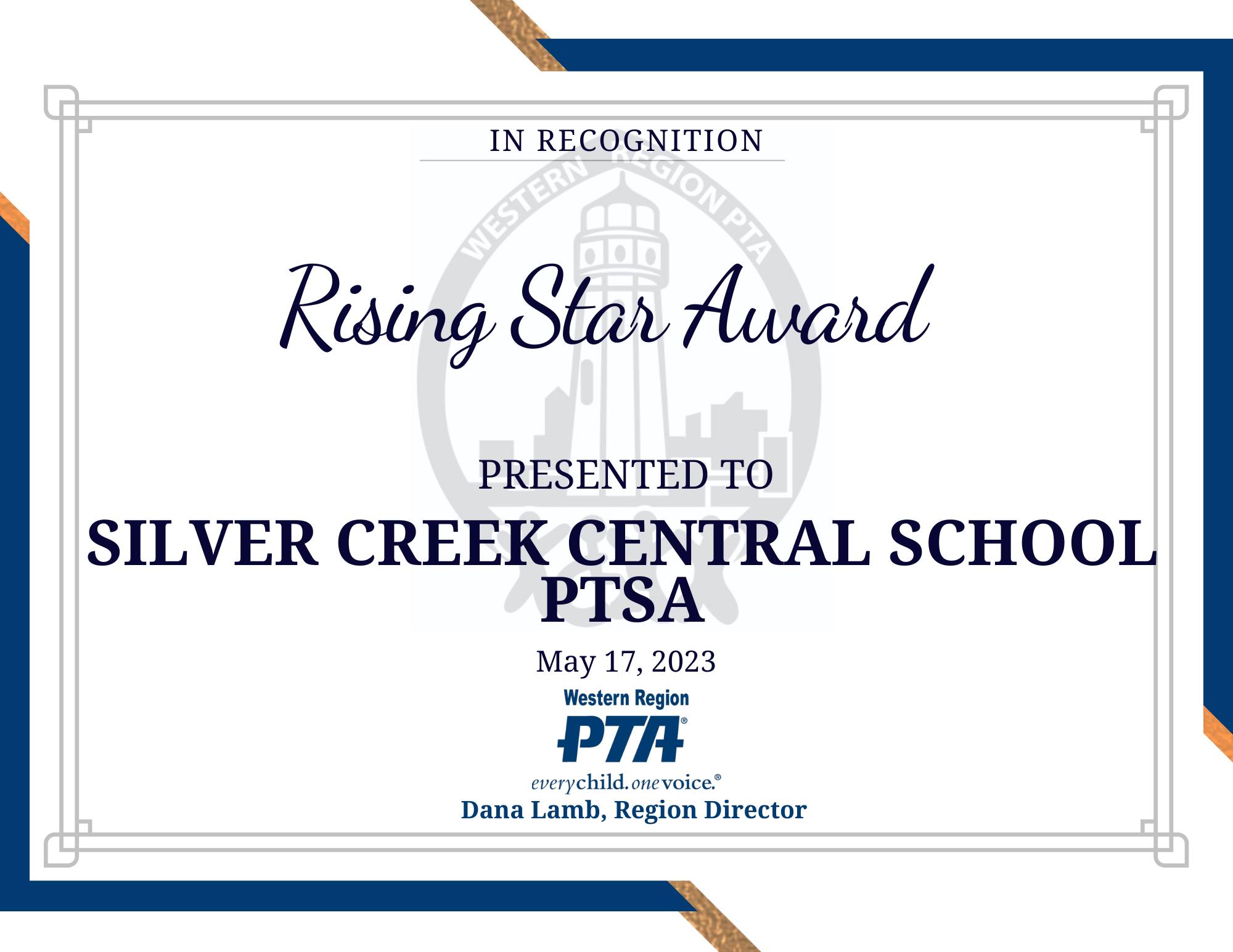 Western - Silver Creek PTSA is a unit that runs as part of a K-12 ...