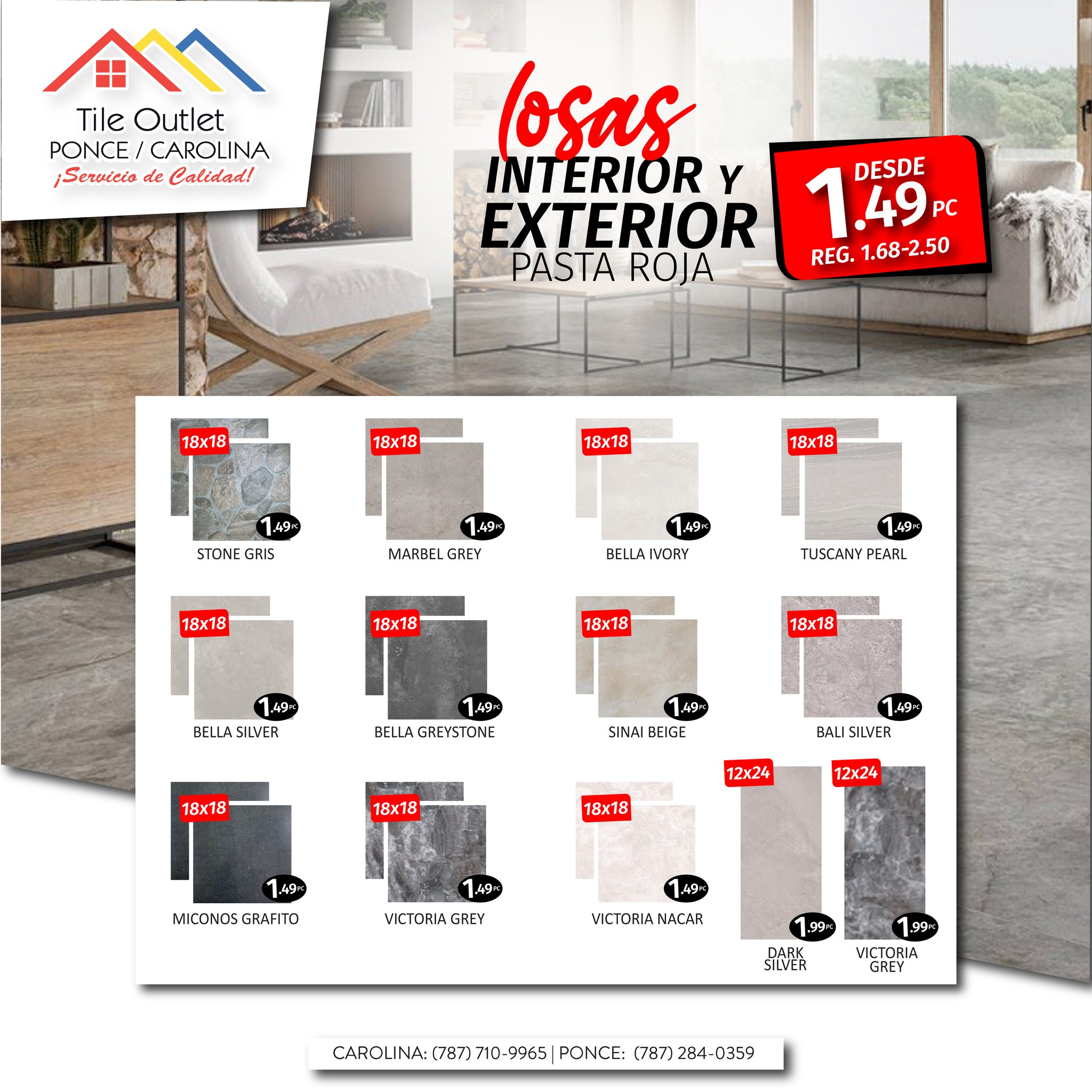 Tile - 📣¡Especial de losas! Losas para interior y exterior, para piso y ...