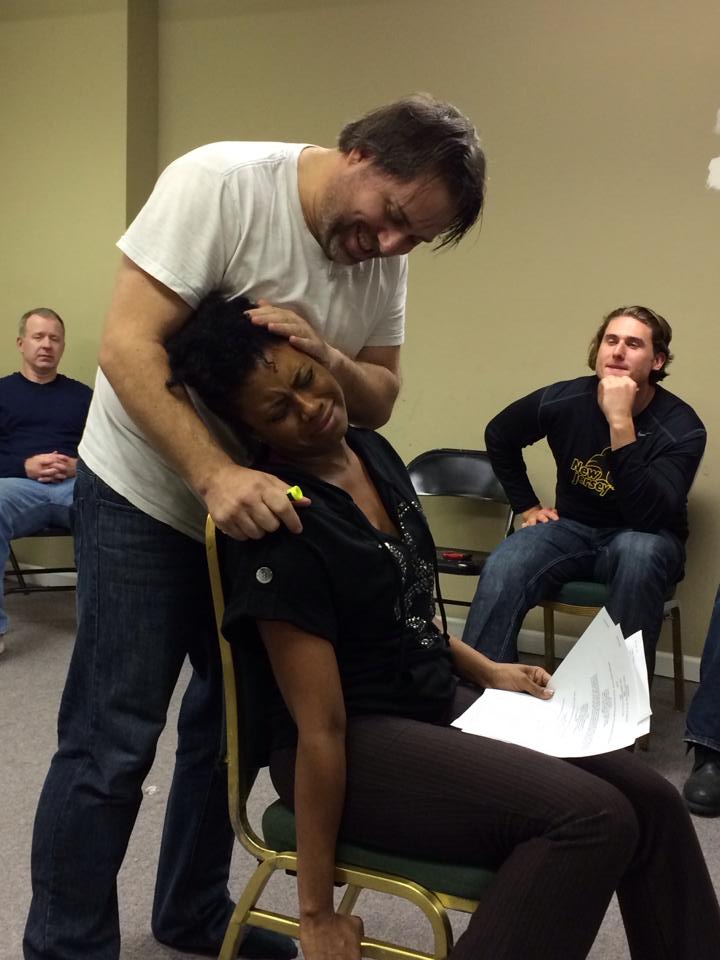 Actors: Harley Shellhammer and Vernika Rowe run an original scene in ...