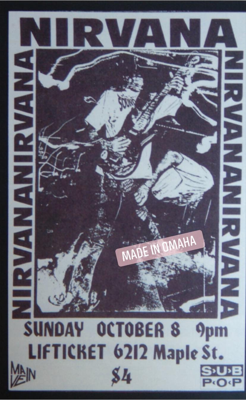 NIRVANA Concert poster 62nd & Maple in 1989 Did you go to this show?