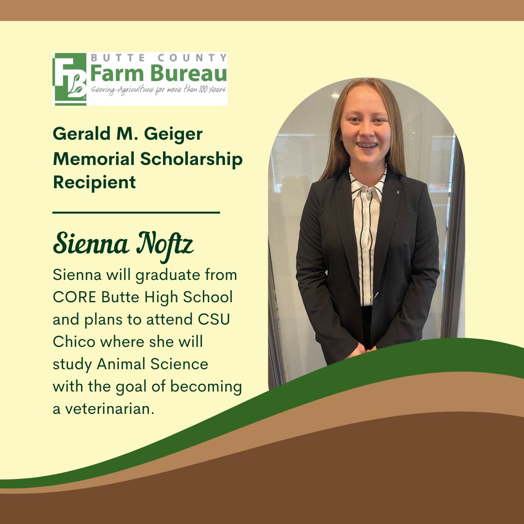 Congratulations to 2023 Gerald... - Butte County Farm Bureau