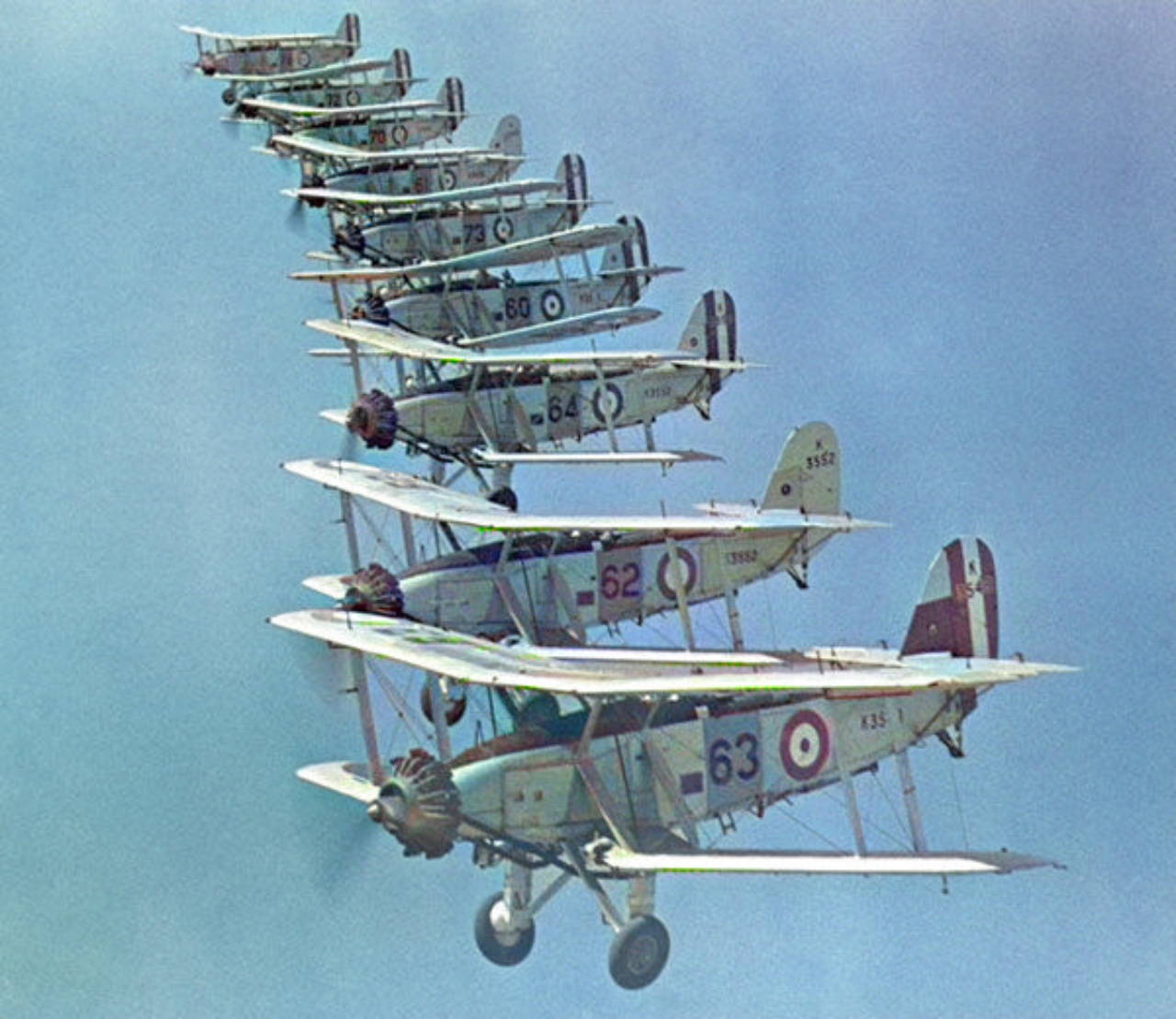 The War - A fantastic aerial view of a formation of RAF Blackburn ...