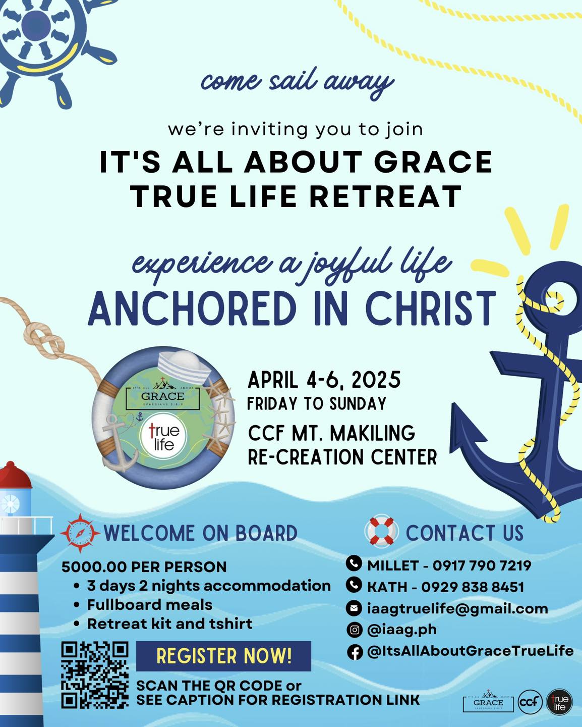 It's - The most awaited True Life Retreat is about to sail. 🛳️ 🌊 Don’t ...