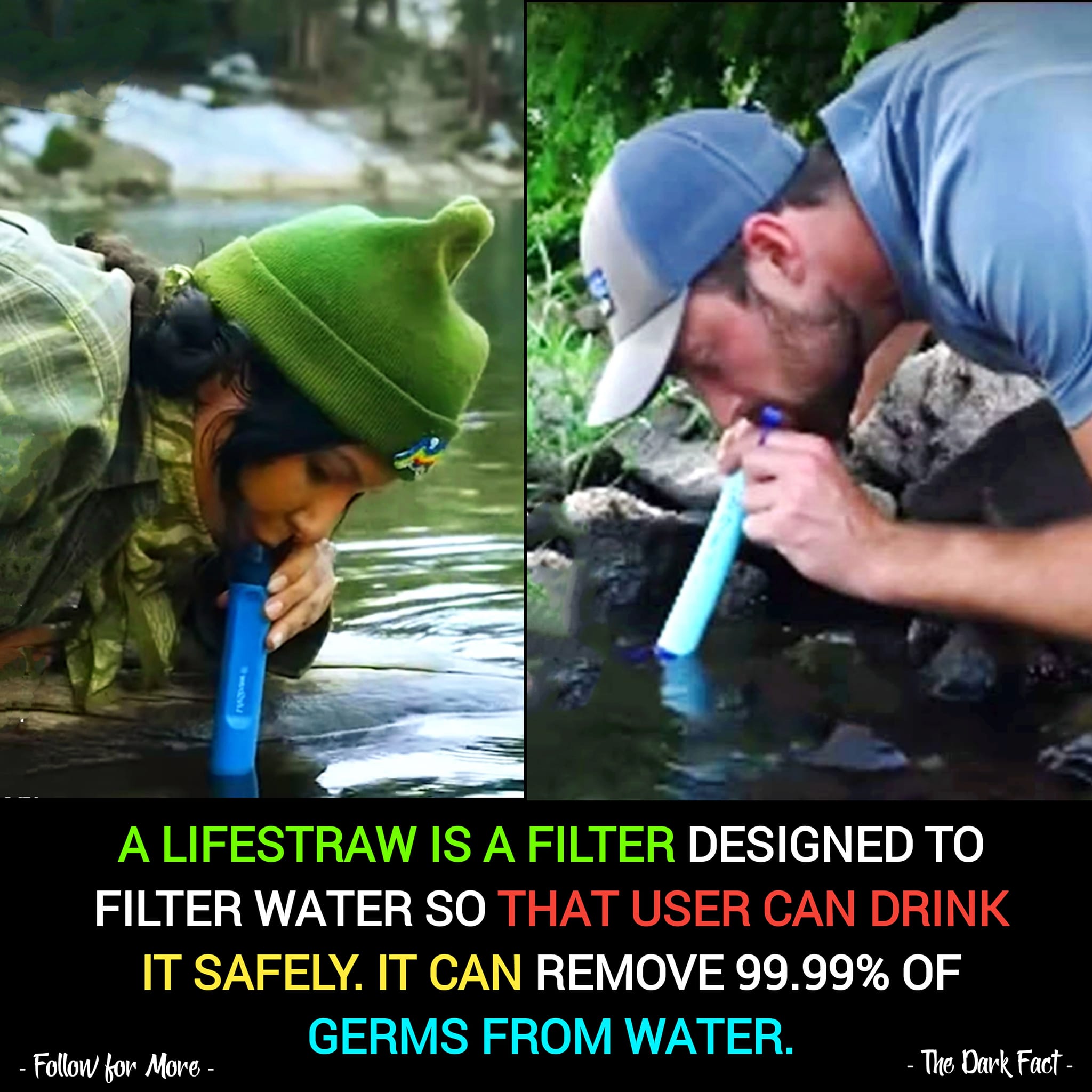 Personal Water Filter Drinking Straw Outdoor Porta... - Grandado
