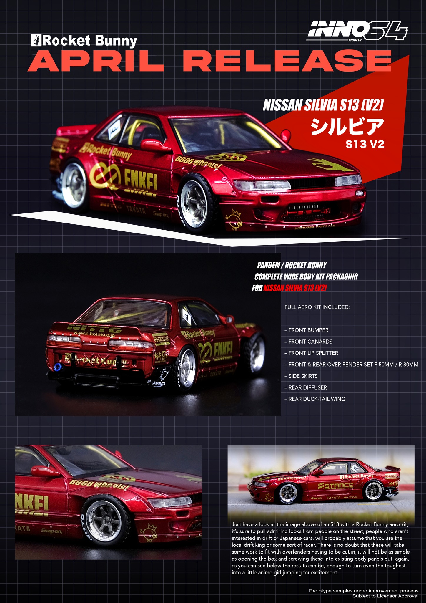 Inno64 Nissan Silvia S13 Pandem release announced