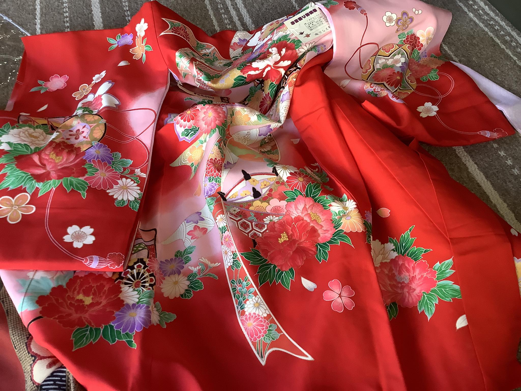 羽尺 反物 正絹 縫取り わざとらしく