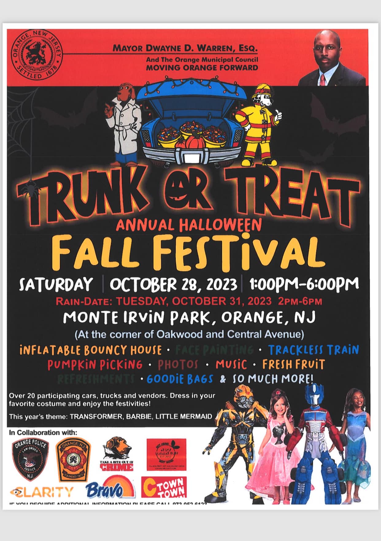 Orange - Come out to Trunk or Treat and say hi to us on Saturday ...