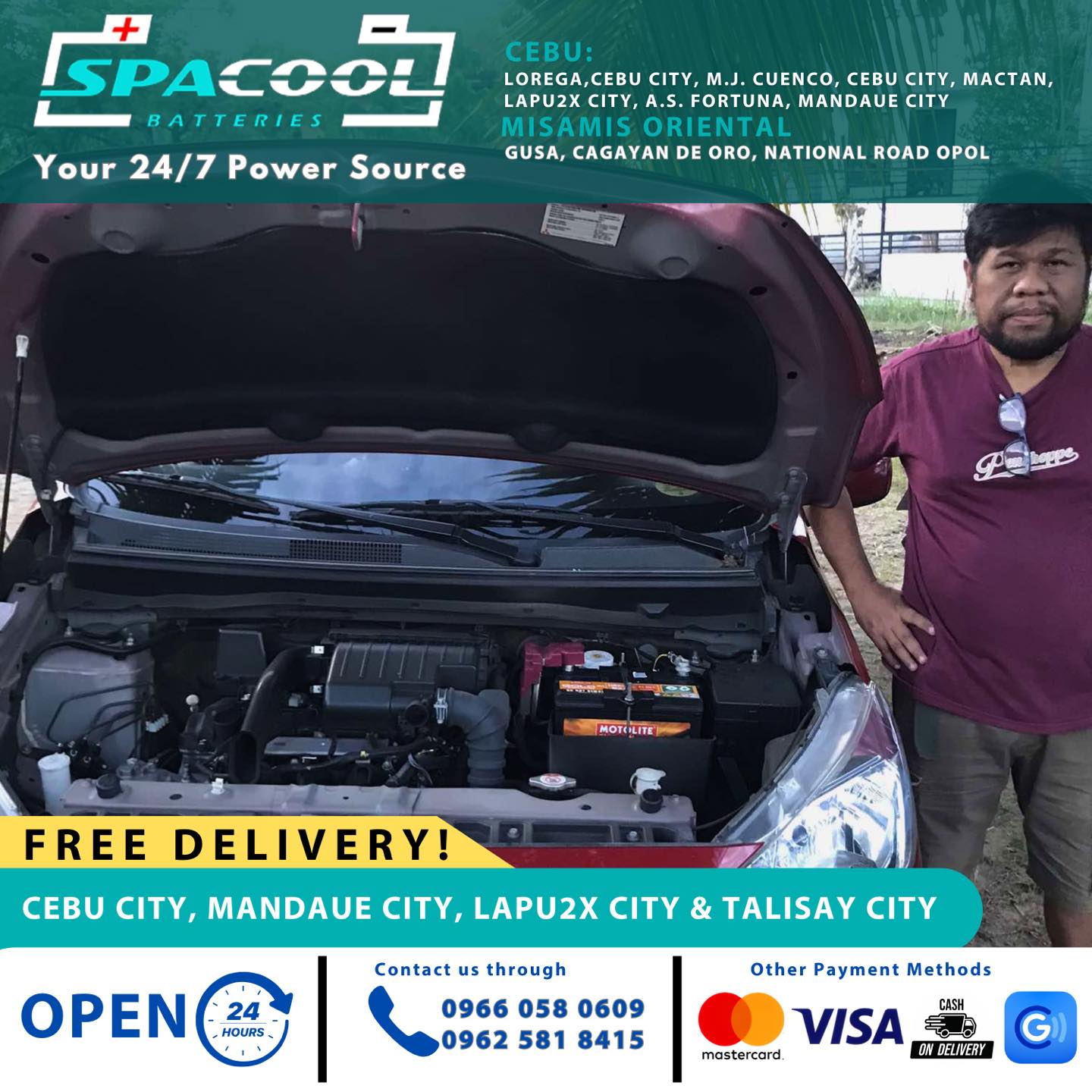 Spacool Batteries | Cebu City