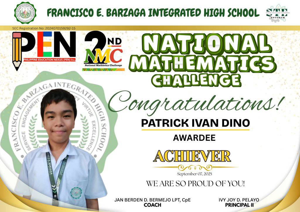 Dep... - DepEd Tayo Francisco E. Barzaga IHS - Dasmariñas City