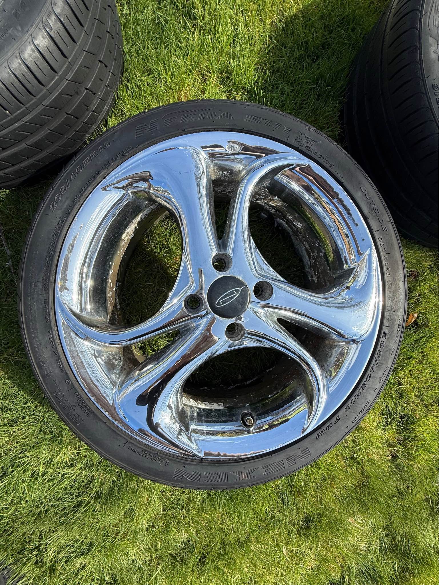 4x100 Chrome Alien “Neeper” tri spoke wheels - Car Wheels, Tires ...