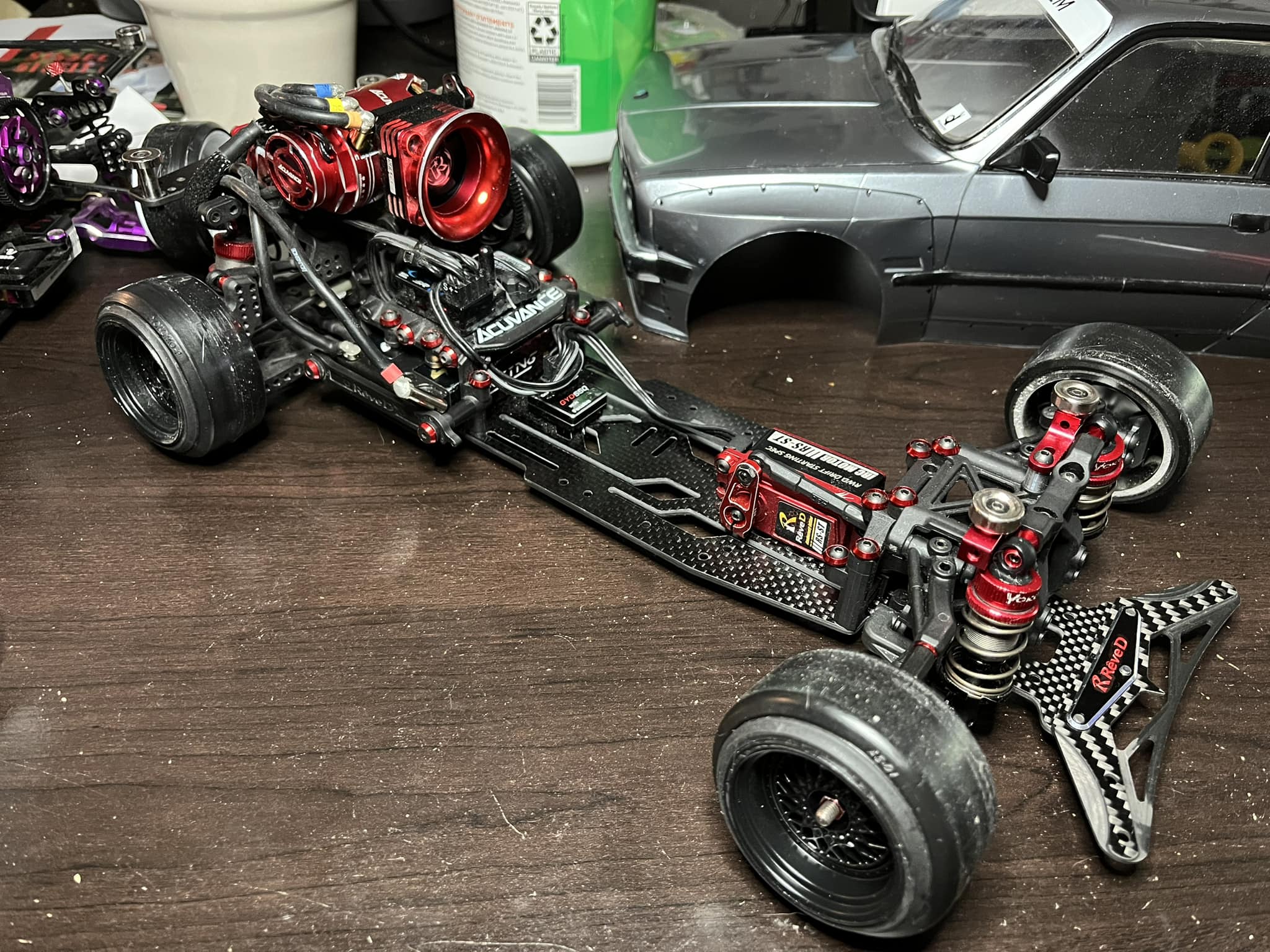 RDX Kansei V2 chassis setup with D.E.S racing parts